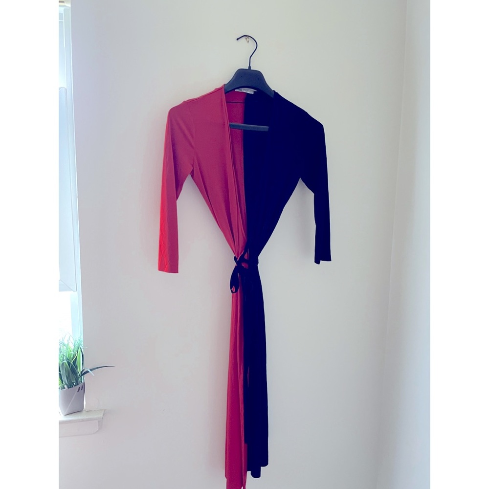 Wrap midi dress